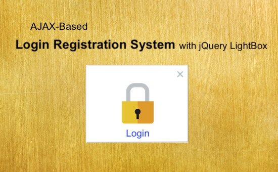 AJAX Based Login Registration System with jQuery Lightbox