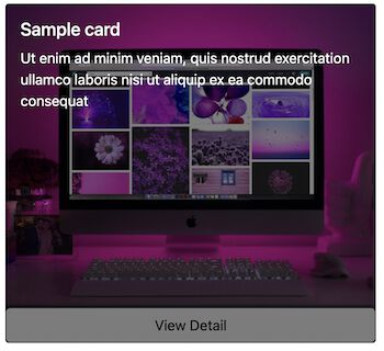 Bootstrap Card Overlay