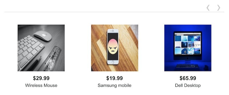 Bootstrap eCommerce Recently Viewed Product Carousel