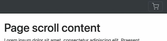 bootstrap sticky navbar cart info