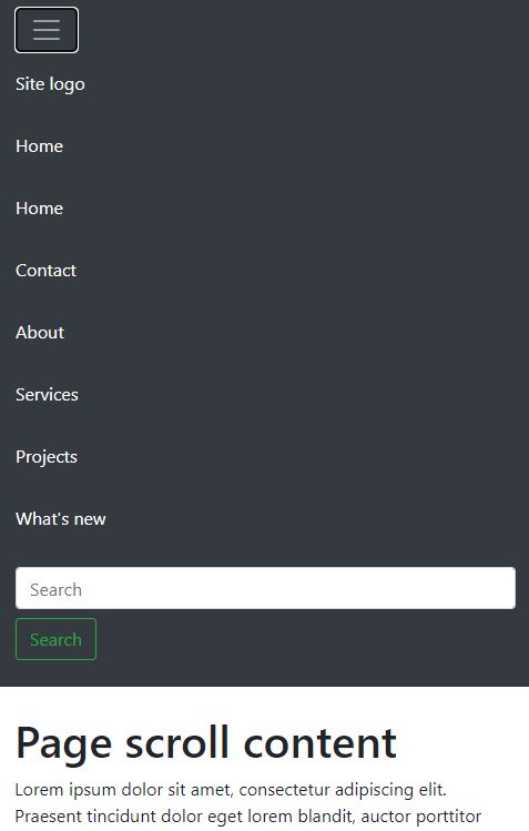 responsive sticky navbar