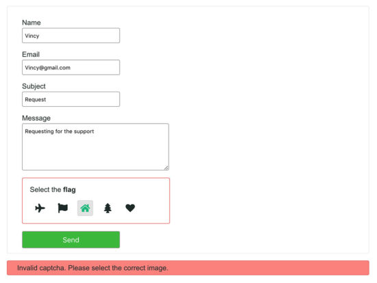 Contact Form in PHP with Image Captcha