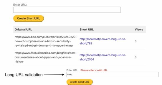 convert long url to short