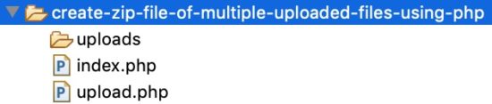 Create Zip of Multiple Uploaded Files PHP Example File Structure