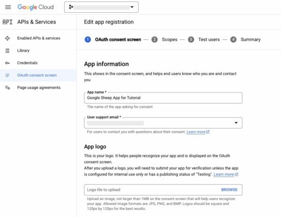 oauth consent screen setup