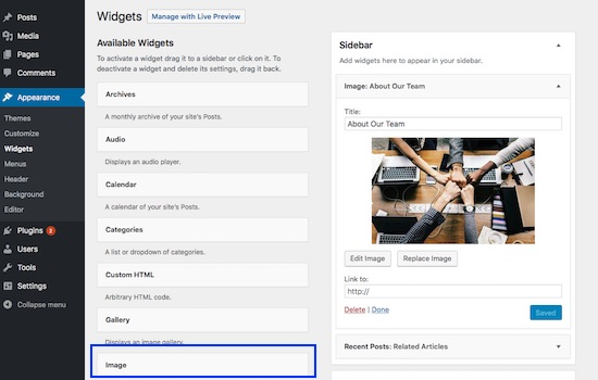 Adding Images to WordPress Sidebar using Image Widget