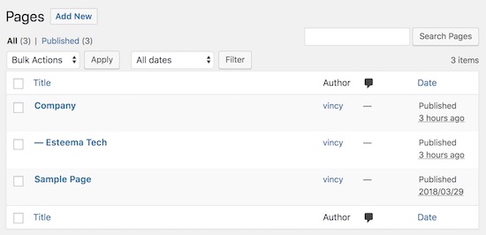 WordPress-Page-Hierarchy