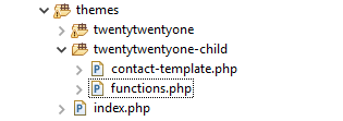 Contact Form WordPress Files