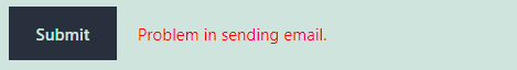 Contact Form Error Response