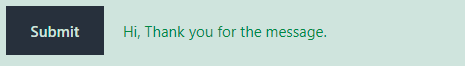 Contact Form Success Response