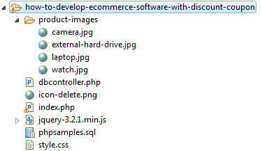 eCommerce with Discount Example File Structure