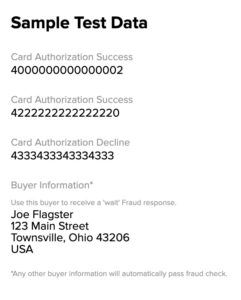 2Checkout Sandbox Card Details