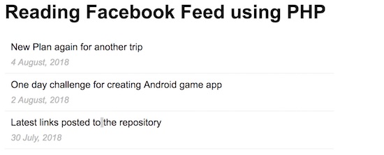 Reading-Facebook-Feed-using-PHP-SDK-Output