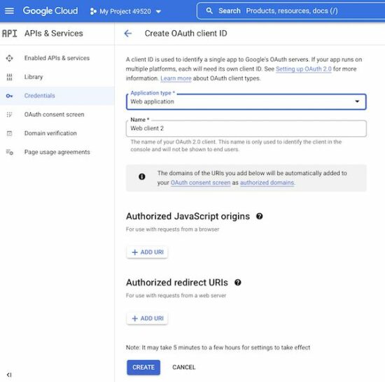 oauth credential