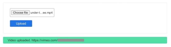 Video Upload Success