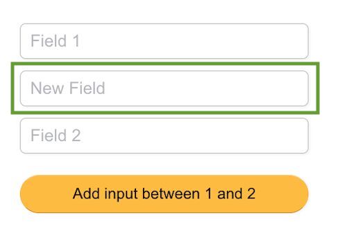 Add Input in Between Output