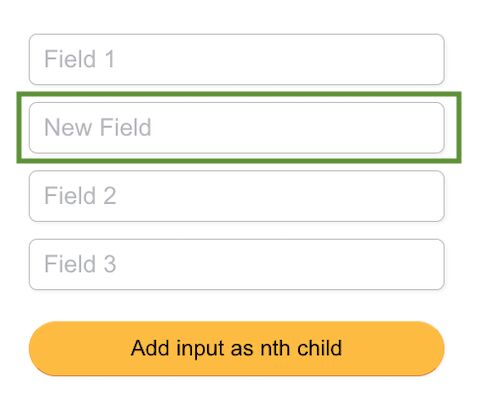 Add Input nth Child Output