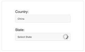 Country State Dependent Drop-down Example Output