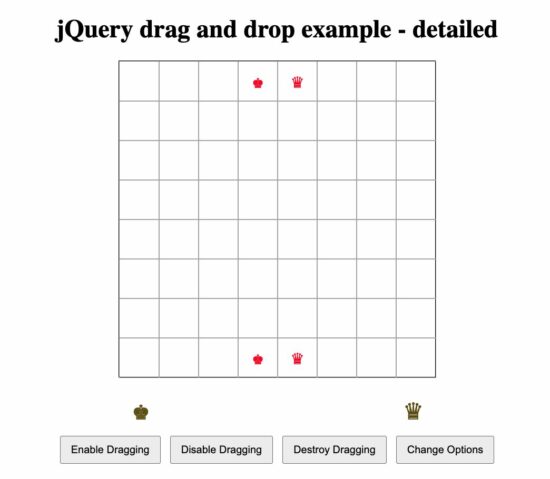 jQuery drag and drop example detailed