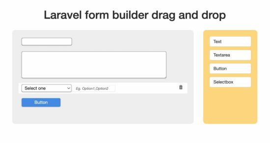 laravel form builder drag and drop