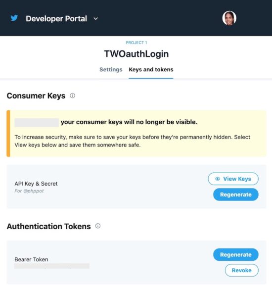 Twitter API Keys
