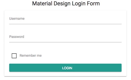 material-design-login-form-output