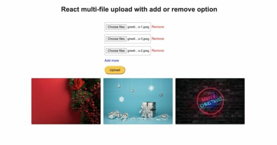 Multi File Upload in React Output