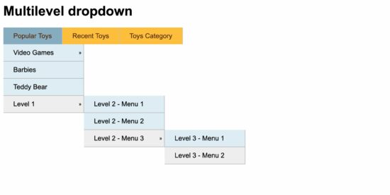 Multilevel Dropdown