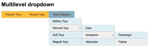 Multilevel Dropdown Example