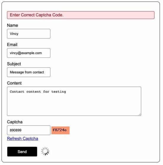 captcha contact