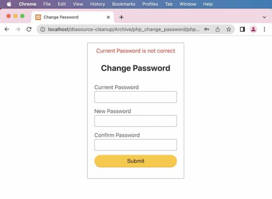 password change script