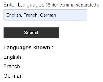 languages known