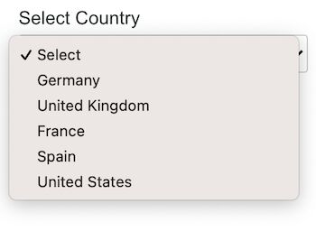 explode to html dropdown