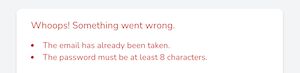registration form server side validation