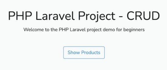 Laravel Project Welcome Screen