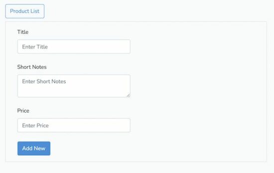 Add View Layout