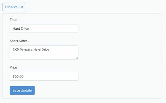 Laravel Edit View
