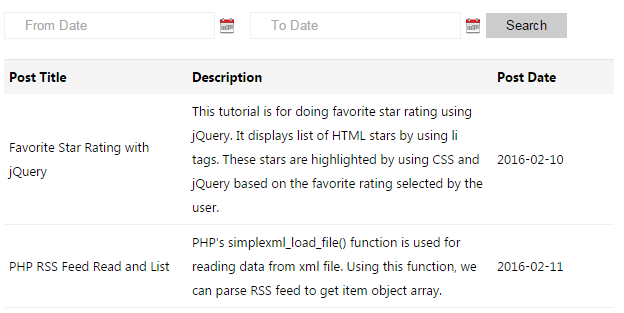 php-mysql-date-range-search