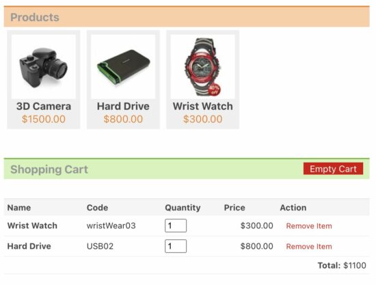 PHP Shopping Cart by jQuery Drag and Drop