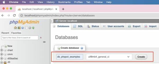 create database