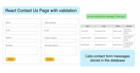 react contact form