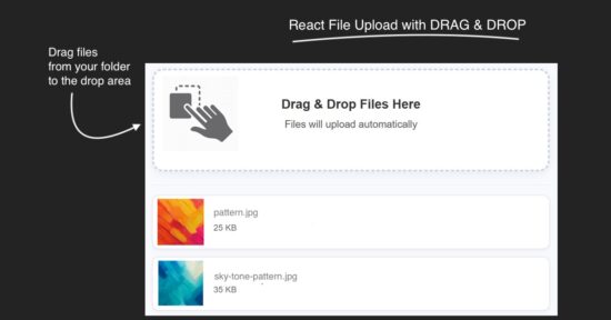 React File Upload Preview Drag Drop