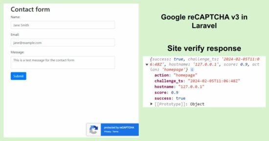 recaptcha v3 laravel