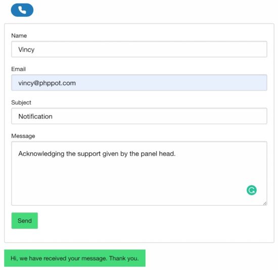 Contact Form with Foundation Framework UI Template