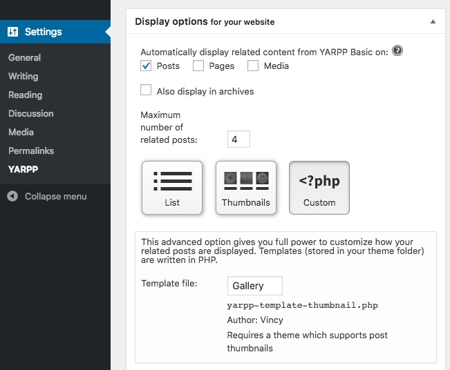 custom-yarpp-template