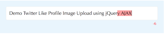 twitter-like-character-count-validation-using-jquery-output