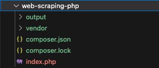 web scraping php project structure