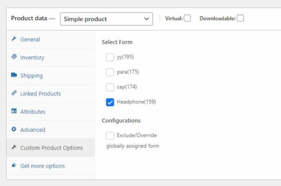 product addons mapping